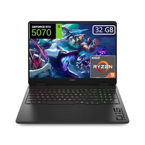 HP OMEN 16-ap0032ns Computador portátil Gaming 16" 2K AMD Ryzen 9-8940HX, 32 GB RAM, 1TB SSD, NVIDIA RTX 5070, FreeDos - preto - teclado QWERTY espanhol