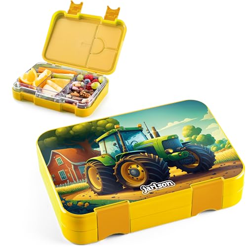 Jarlson® Lancheira para crianças com 6 compartimentos TONI – lancheira de tritan – lancheira à prova de fugas, Lunch box jardim de infância, escola