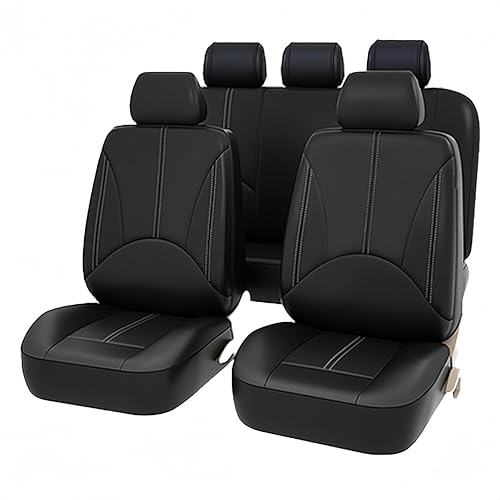AUTO HIGH Conjuntos universais de capas para assentos de carro, capas de assento de carro em couro artificial, protetor para assentos dianteiros e traseiros do carros
