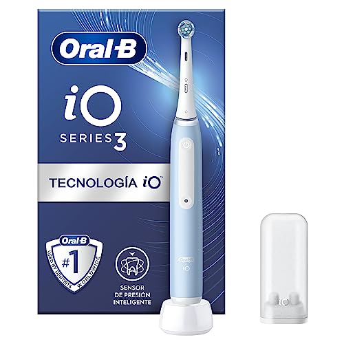 Oral-B iO 3N Escova de dentes elétrica com cabo recarregável, 1 cabeça, desenhada por Braun - azul