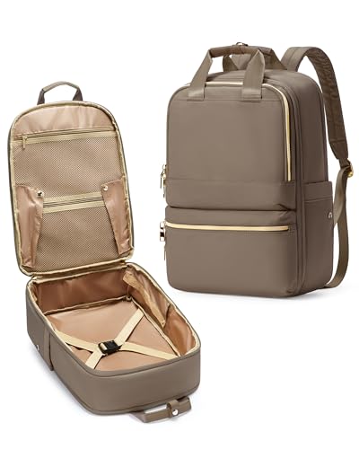 bergsalz Mochila mala viagem cabine avião 40 x 20 x 25 mochila bagagem de mão mulher mochila viagem cabine avião 45 x 36 x 20 homem mochila portátil 15,6, Marrom