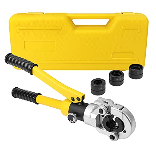 Snowtaros Alicate Prensadores de tubos, máquina de crimpagem hidráulica multicamada, TH16, TH20, TH26, TH32 mm, com cabeça giratória de 360°, para tubo de alumínio - plástico, tubo de aço inoxidável