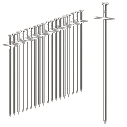 YAOBLUESEA 50 x Piquetas para tenda de aço, 23 cm de comprimento etiquetas Ø 4 mm antioxidantes para toldo de chão etiquetas tenda de campismo ao ar livre, para chão de rocha para pisos duros e