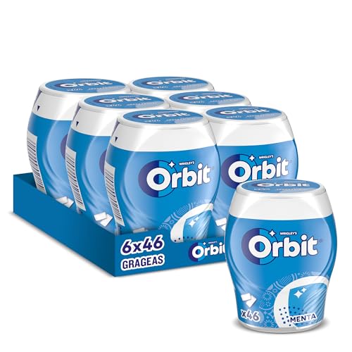 Orbit Barco de pastilhas sem açúcar sabor hortelã, fresco, intenso e de longa duração em formato de drageia (6 x 46 pastilhas)