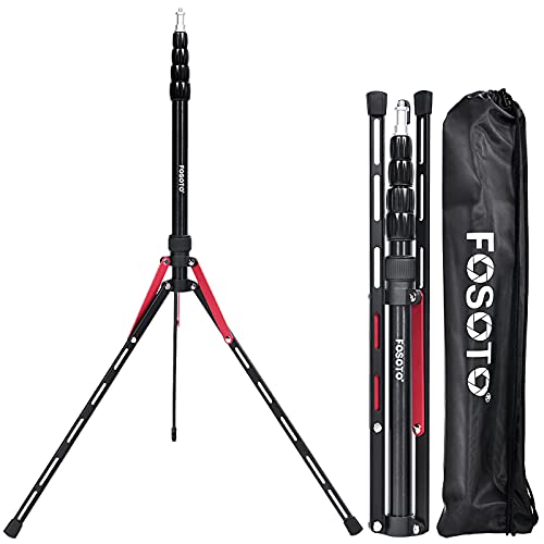 FOSOTO 75,3 "/191 cm suporte de iluminação dobrável tripé de luz leve para estúdio fotográfico e vídeo, com bolsa de transporte, adequado para Softbox anel de luz LED para-sol refletor e Flashes
