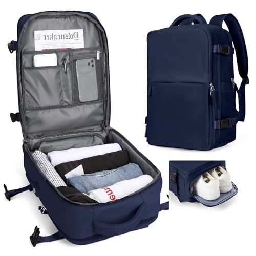 SZLX Mochila Viaje Cabina Avion 40x20x25 Mujer Ryanair Bolsas de viaje Equipaje de Mano avion Maletas de Viaje Cabina 45x36x20 Easyjet Mochila para Portátil con cable USB Impermeable Mochila Escolar