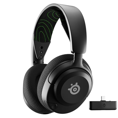 SteelSeries Arctis Nova 5X Capacetes Xbox sem fios - Xbox, PC, Switch 2, telemóvel - Controladores magnéticos de neodímio, mais de 100 predefinições, bateria de 60 horas, 2,4 GHz ou BT, Micro Gen2.X