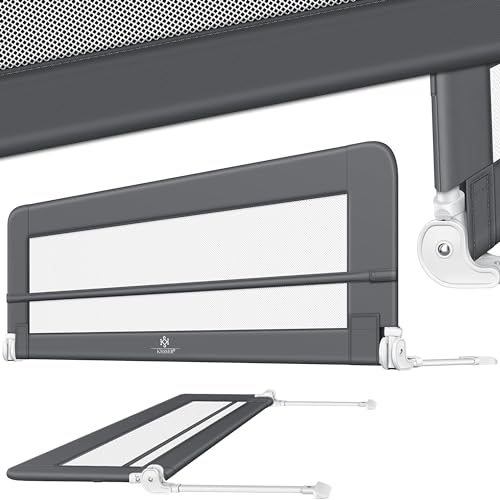 KESSER® Trilho de berço corrimão de cama para crianças corrimão de berço para crianças trilho de berço para crianças, 180 cm, cinzento escuro