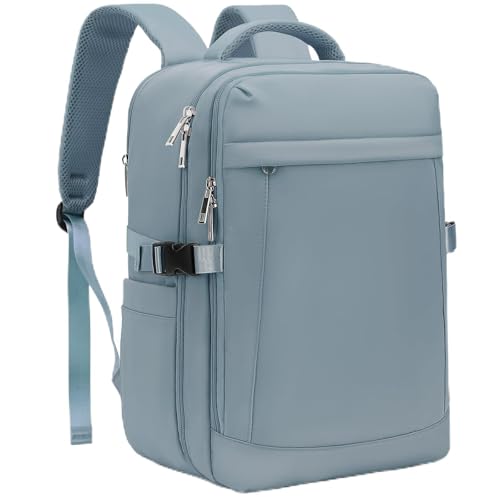 Yankony Mochila viagem cabine avião 40 x 20 x 25 para Ryanair 20 L mochilas de viagem com bolso anti-roubo Travel Backpack bagagem de mão homem mulher, azul