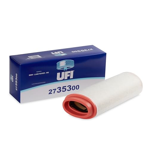 UFI Filtro de ar 27.353.00, filtro de ar de substituição, adequado para carros, adequado para modelos BMW, BMW Alpina, Land Rover, MG e Rover