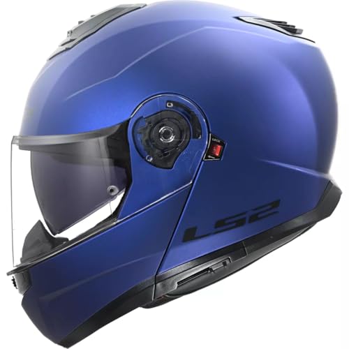 LS2, Capacete modular de motocicleta STROBE II SOLID Matt Navy Blue, L