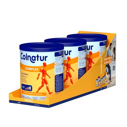Colnatur Complex Neutro 3 PACK | 3 frascos de 330 g, colagénio com magnésio e vitamina C para músculos e articulações, Amazon Exclusive