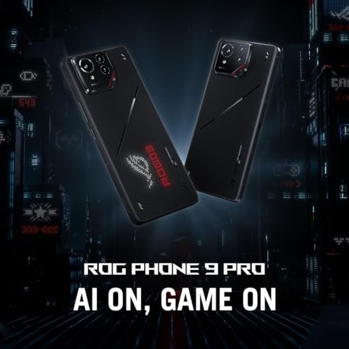 ASUS ROG Phone 9 Pro, EU Official, Phantom Black, 16 GB de RAM, 512 GB de memória, Snapdragon® 8 Elite, 6,78" 185Hz AMOLED, câmara Sony® Lytia 700: 50 MP