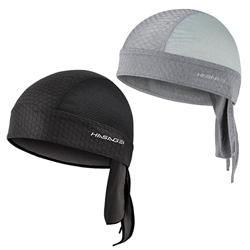 HASAGEI Bandana para homem e mulher, lenço para a cabeça, para motociclista, boné de bicicleta, parte inferior elástica, respirável, absorve o suor, de secagem rápida