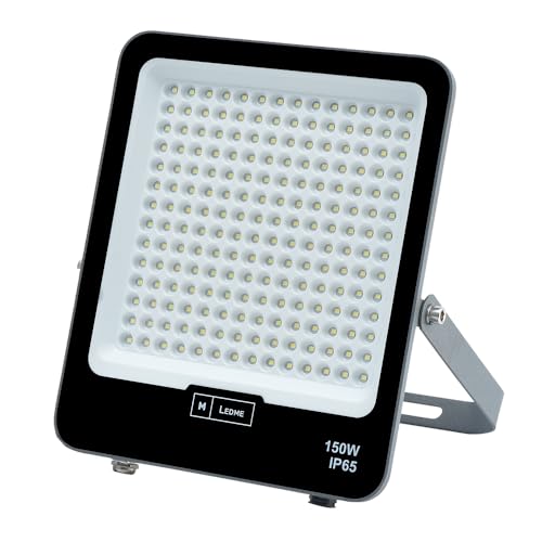M Ledme - Foco projetor LED Napoli Plus 150 W, 18 000 lúmen, IP65 ajustável, cor luz quente (3000k), iluminação exterior, de uso para jardim, pátios, estacionamento, hotel, navios etc.
