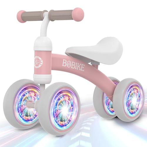 MHCYLION Bicicleta sem pedais para crianças a partir de 1 ano de equilíbrio, brinquedos bebés de 1 ano, bicicleta bebé com 4 rodas para bebés de 10 a 24 meses, bicicleta para meninos e meninas como