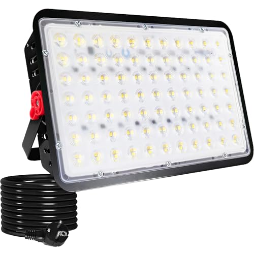 Indmird Focos LED para exterior, 20000 LM branco frio, 6500 K, projetor LED para exteriores, IP66, impermeável, holofote LED, luzes led exterior para casa, garagem, pátio, caminho, jardim, terraços