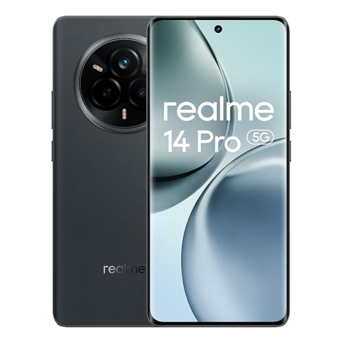 realme Smartphone 14 Pro 5G, Dimensity 7300 5G, câmara 50 MP IMX882 OIS, 120Hz 6,77" FHD+ ecrã, 8 GB + 256 GB telemóvel, bateria 5260 mAh, Dual SIM Android 15, NFC IP69, P In Carregador, cinzento