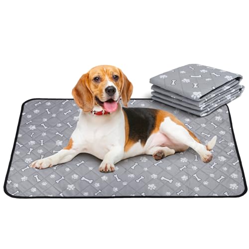 Nobleza Almofadas de treino laváveis para cães, 2 peças para absorventes para cães reutilizáveis, tapete para animais de estimação super absorvente, antiderrapante, para cães e gatos, 90 x 80 cm