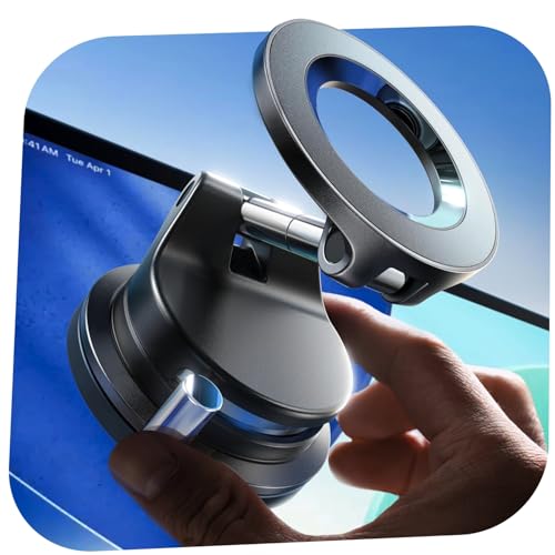 LISEN Suporte móvel para carro Magsafe, [27 kg vácuo ventosa e 46N íman] suporte magnético telemóvel carro, iPhone 17 suporte telemóvel carro, Magsafe Car Mount para iPhone 17 Pro MAX Air 16 15 14 14