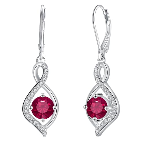 Micory Brincos suspensos infinito prata de lei 925 mulher brincos compridos com 3A zircónio cúbico, jóias originais presentes para mulheres esposa irmãs