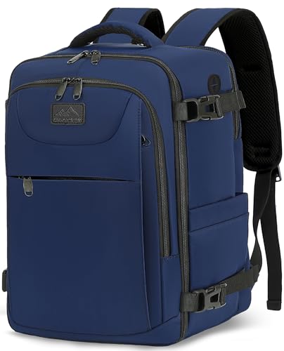 LYNXCHER Mochila viagem cabine avião para Ryanair Easyjet mochila de mão mala viagem homem mulher, Clássico azul escuro, 45 x 36 x 20 cm – 30 L