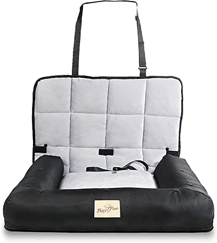 BingoPaw Cama cão carro assento: transporte protetor cadeira cobertura assento carro impermeável antiderrapante para animais de estimação cão pequeno médio gato tipo berço acolchoado com capa lavável