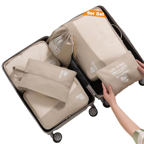 MURISE Organizador de mala de 8 peças, malas de roupa, organizador de malas para férias e viagens, conjunto de cubo de packing, organizador de viagens, sistema de organização para malas