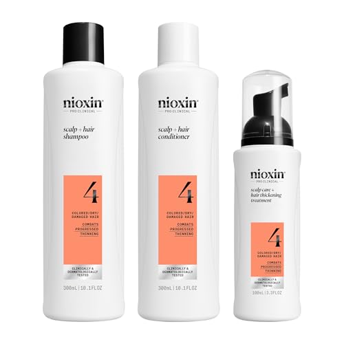 Nioxin Sistema 4 - Champú / Acondicionador / Tratamiento - Para Cabello Teñido y Dañado con Debilitamiento Avanzado