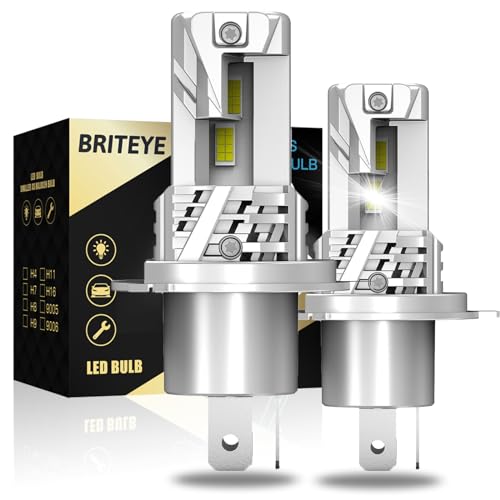 Briteye Lâmpada H4 LED 60 Watts 12000 Lm 6500 Kelvin luz branca 400 % Brighter Conception Sans Câble Plug and Play para faróis de carro (2 lâmpadas)