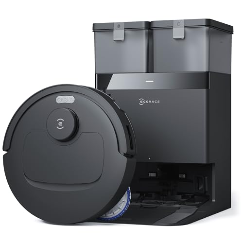 ECOVACS DEEBOT T30C Omni Robot Aspirador e esfrega-solos, 20 000 Pa, ZeroTangle 3.0, TruEdge 2.0, TrueMapping 2.0, estação Omni tudo em um, sistema de auto-limpeza automática, preto