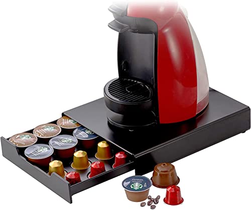 MaxMiuly Suporte organizador para 20 cápsulas para máquina de café original e Dolce Gusto com dispensador de cápsulas, gavetas para cápsulas, suporte para cápsulas de café