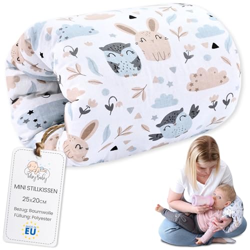 Totsy Baby Almofada de amamentação para bebé de 20 cm, almofada de manga ou bracelete para alimentação do bebé pequena almofada para meninas e meninos almofadas grávidas dormir e amamentação Oeko-Tex