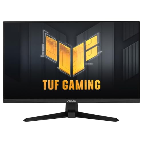 ASUS TUF Gaming VG259Q3A Monitor de gaming de 24,5 polegadas, Full HD (1920x1080), 180 Hz, Fast IPS, ELMB, 1 ms (GTG), FreeSync, variável overdrive, 99% sRGB