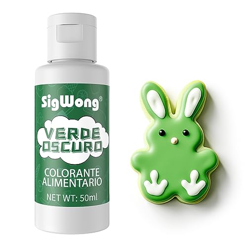 Corante alimentar - 50 ml corante alimentar líquido concentrado, corante alimentar líquido néon para substituição, decoração, esmalte, cozinha e artesanato - verde escuro