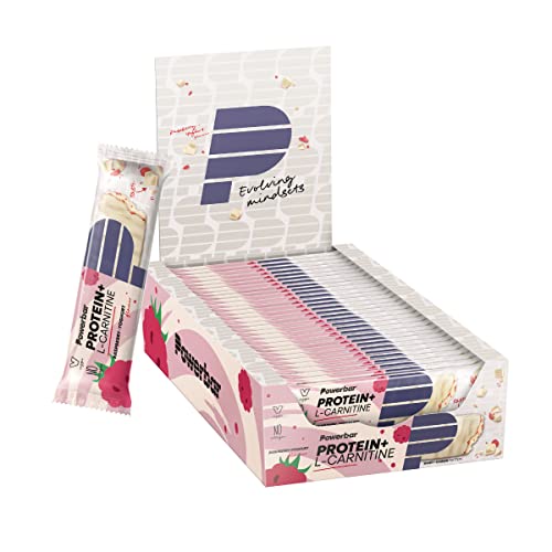 PowerBar Protein Plus L-Carnitine Raspberry-Yoghurt 30 x 35 g - barras de proteína magnésio cálcio e L-carnitina