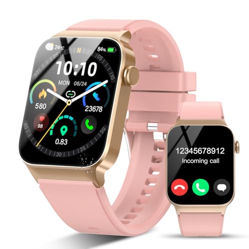 STECEi Relógio inteligente mulher com chamada, 1,85" Smartwatch com 110 modos desportivos, monitor de ritmo cardíaco e sono, impermeável IP68 inteligente com bricolage mostrador relógio, podómetro