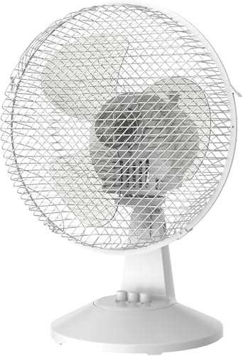 Comfee ' Ventoinha de mesa silenciosa de 2 velocidades - ventilador pequeno de 23 cm com oscilação de 90º e 3 pás, ventoinhas portáteis, potente, leve e fácil de transportar