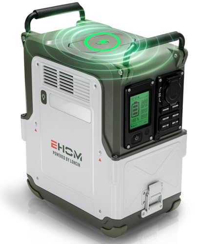 EHOM Power Station, EP600 512 Wh LiFePO4 EVE Gerador de bateria solar de 230 V AC/5521/USB/carro/sem fio, 600 W (ponta de 1200 W), fonte de alimentação móvel como fonte de