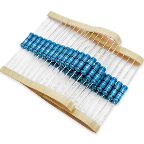 Innfeeltech 50 peças 2 w 1% de tolerância resistência de película metálica de 6,8 Ohm para projetos e experiências de bricolage