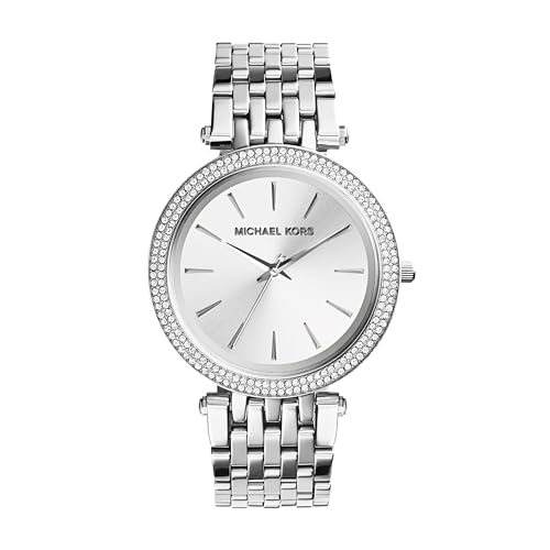 Michael Kors Reloj Darci para Mujer, Movimiento de Cuarzo de Tres Agujas en Tono Plateado con Correa de Acero Inoxidable