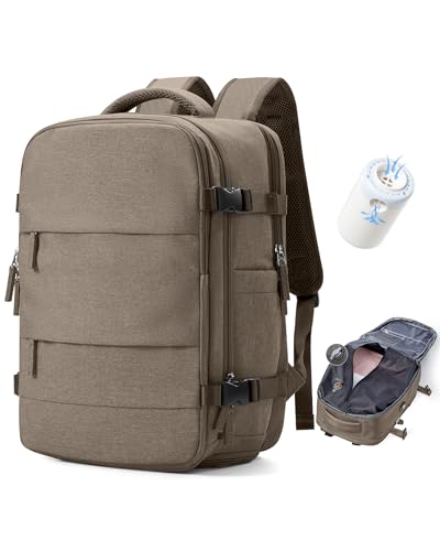 BJLFS Mochila viagem cabine avião 40 x 20 x 25 a vácuo bagagem de mão de grande capacidade com sistema de vácuo mochila de viagem portátil impermeável para homem e mulher com sistema de compressão