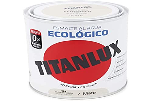 Titanlux - Esmalte eco, pedra branca mate, 750 ml (ref. 02T052534)