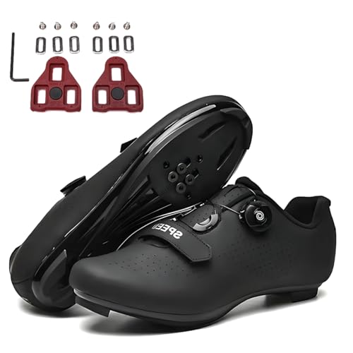 Fansu Sapatilhas de ciclismo de estrada, com alas delta, sapatilhas de ciclismo para homem, compatíveis com Look SPD SPD-SL Delta Lock, sapatilhas para bicicleta de interior exteriores
