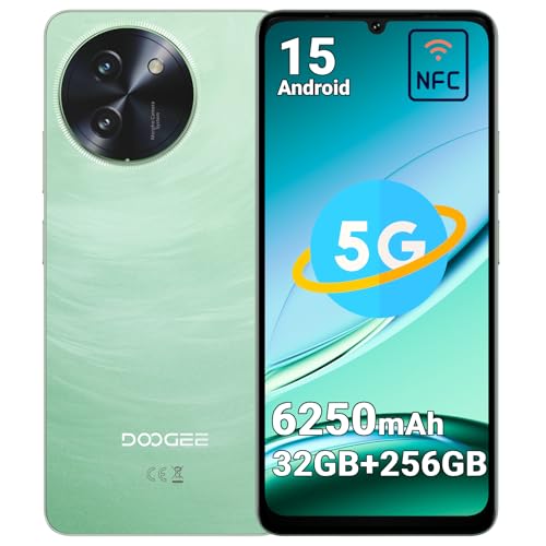 DOOGEE Note59 Pro telemóvel 5G livre, 6,75" HD 120Hz Smartphone, 32 GB RAM+256 GB ROM Android 15 telemóvel, bateria 6250 mAh Octa-Core, 16 MP + 8 MP, impressão digital, Face ID. , duplo SIM. , NFC/OTG