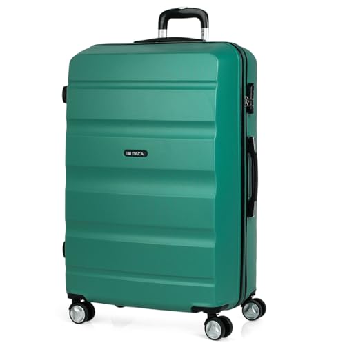ITACA - Conjunto de malas de viagem rígidas 4 rodas lisas Trolley 55/67/77 cm ABS. Prático e leve. Pequena cabine média e grande XL. Qualidade da marca e garantia. T71600, Água-Marinha, L, Básico