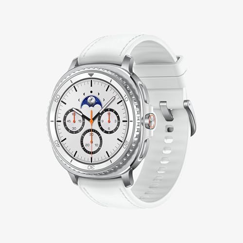 Samsung Galaxy Watch8 Classic 46 mm, LTE, correia híbrida, Smartwatch com design com moldura giratória, garantia de 3 anos + 1 ano extra, branco (versão espanhola)