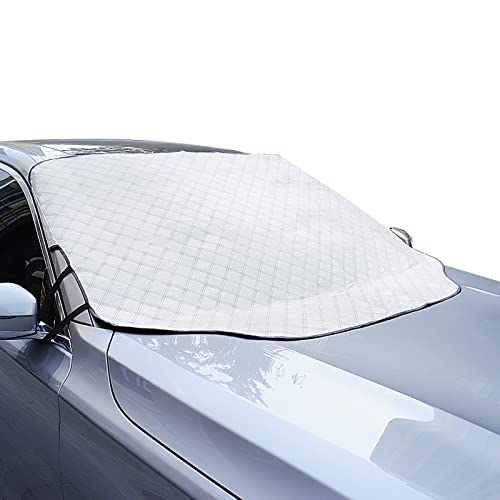 Capa magnética para para-brisas dianteira do carro 3 contra raios UV e calor anti-geada neve gelo universal para a maioria dos veículos 193 x 126 cm dobrável