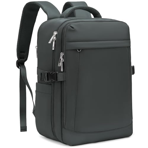 Yankony Mochila viagem cabine avião 40 x 20 x 25 para Ryanair 20 L mochilas de viagem com bolso anti-roubo Travel Backpack bagagem de mão homem mulher, Cinzento escuro, 40 x 20 x 25 cm (20 l)