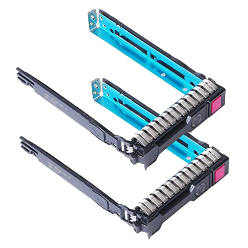 Heretom 2 unidades bandejas de disco rígido Caddy Tray para HP ProLiant G9 G8 Gen 9 Gen8, compatível com todos os anos de servidor, compatível com parte #651687-001 (Nota: apenas para 2,5" SFF)
